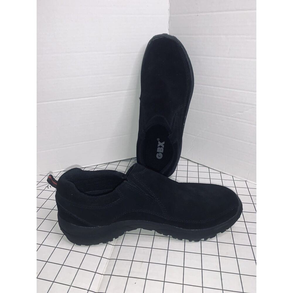 Size 11M GBX Pathfinder Black Slip ons Shoes Leather Upper Mens Suede Not Worn